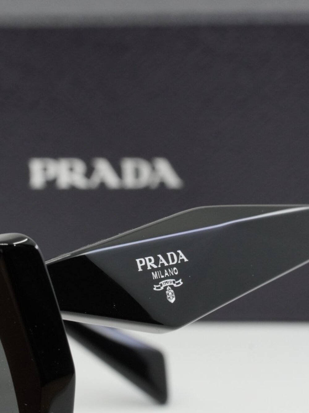 Prada PR19ZS 1AB5S0 Square Sunglasses – Black\Dark Grey - Picture 5 of 9